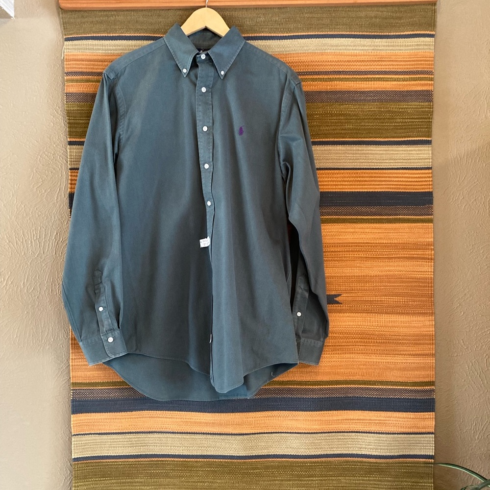 Men's Ralph Lauren Long Sleeve Button Down - Size L - Forest Green